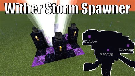 Each head has one purple, glowing eye and a large set of mandibles. . How to make a wither storm in minecraft creative mode